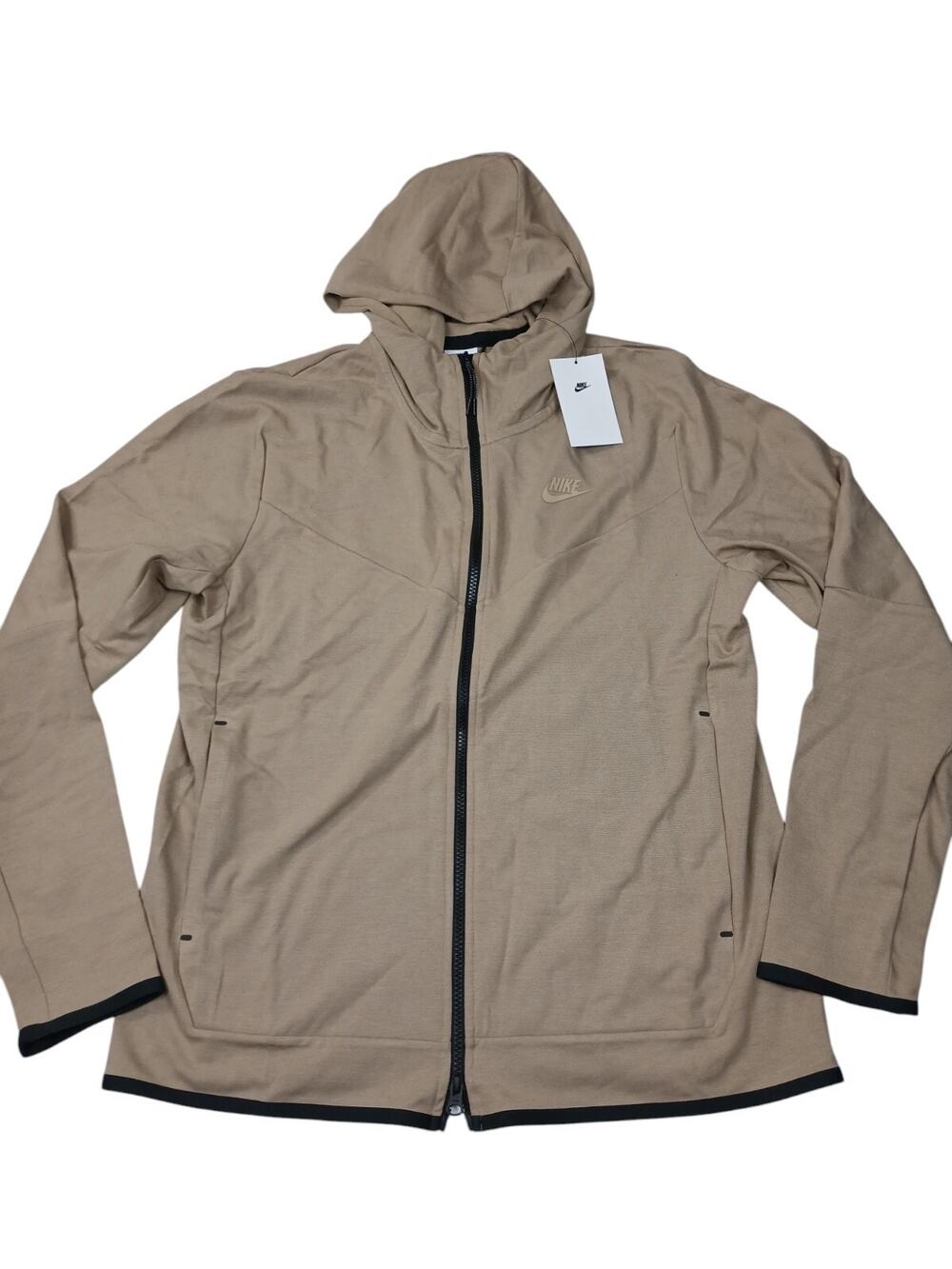 Men’s Nike Sportswear Lightweight Zip up Hoodie Tan Size M DX0822-247